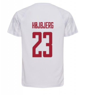 Dania Pierre-Emile Hojbjerg #23 Koszulka Wyjazdowych MŚ 2022 Krótki Rękaw